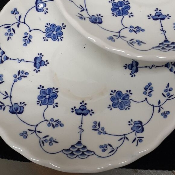 Churchill FINLANDIA (SWIRL RIM ENGLAND)11 Pc. Saucer 3" Set. - Picture 3 of 9